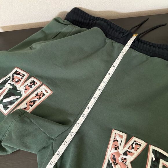 Nike Shorts 4.5'' Mens Sz L Green Fleece Plush Logo Sportswear Activewear Rare! - Picture 11 of 12